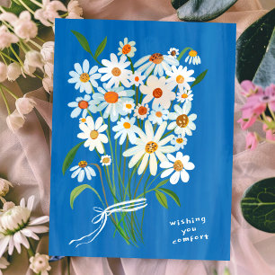 Daisy Bouquet Gouache Condolences Förlåt för förlu Vykort