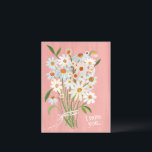 Daisy Bouquet Handmålade Gouache Miss You Sweet Vykort<br><div class="desc">Anpassa det här handmålade daisyn med egen text på framsidan eller baksidan! Lägg till ett namn om du vill eller ändra teckensnittet. Om du vill ha någon anpassningsbar kan jag skapa spelar ingen roll färg som du föredrar. Kolla min butik för mer!</div>