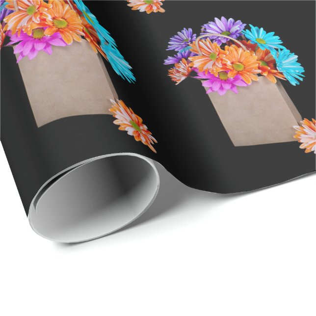 Daisy Bouquet i Papper bag Presentpapper (Rullad Hörn)