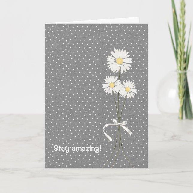 daisy bouquet på knappnålar kort (Framsida)