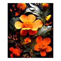 Daisy Bouquet på Poster av Gouache-målning