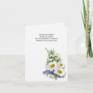 daisy bouquet sympati tack kort