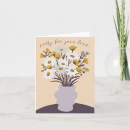 Daisy Bouquet Vas Condolences Förlåt för förlust Kort