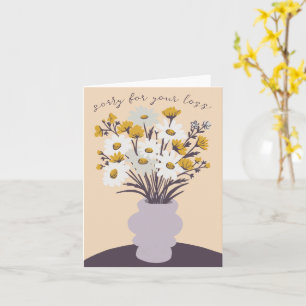 Daisy Bouquet Vas Condolences Förlåt för förlust Kort