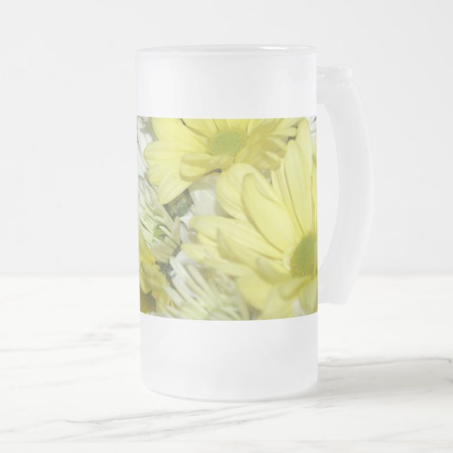 Daisy Bouquets Frosted Glass Beer Mugg (Framsida höger)