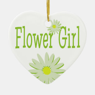 Daisy Bröllop/ Flower Girl Julgransprydnad Keramik