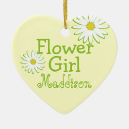 Daisy Bröllop Flower Girl Julgransprydnad Keramik