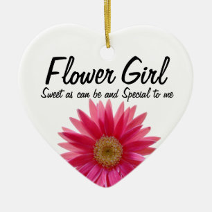 Daisy Bröllop Flower Girl Julgransprydnad Keramik
