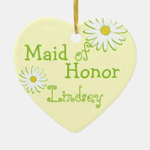 Daisy Bröllop Maid of honor Julgransprydnad Keramik