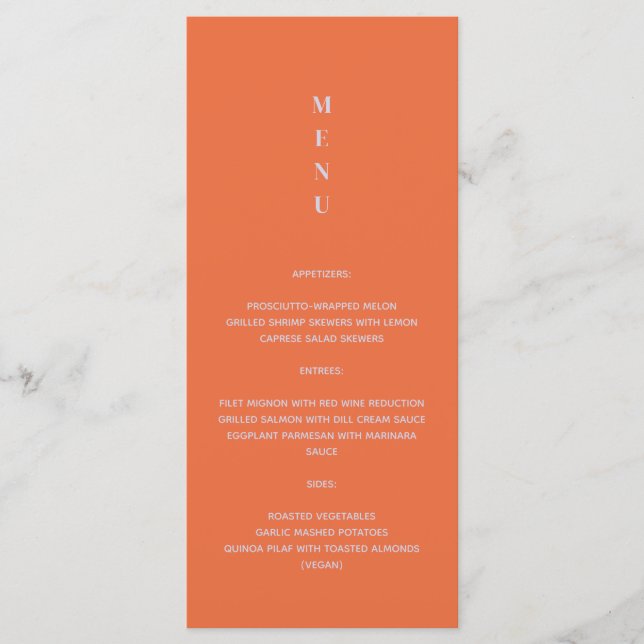 Daisy Bröllop Menu Meny (Framsida)