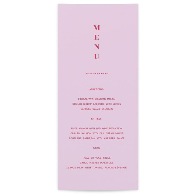 Daisy Bröllop Menu Meny (Skapare uppladdad)