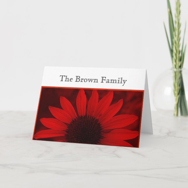 Daisy Bröllop Notecard-mall Kort (Framsida)