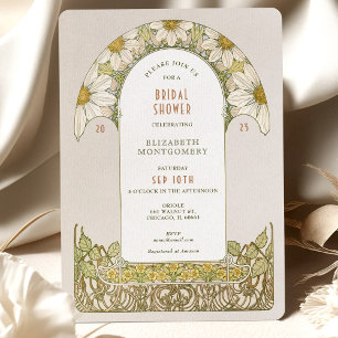 Daisy Bröllopsfestinladningar Art Nouveau Deco Inbjudningar