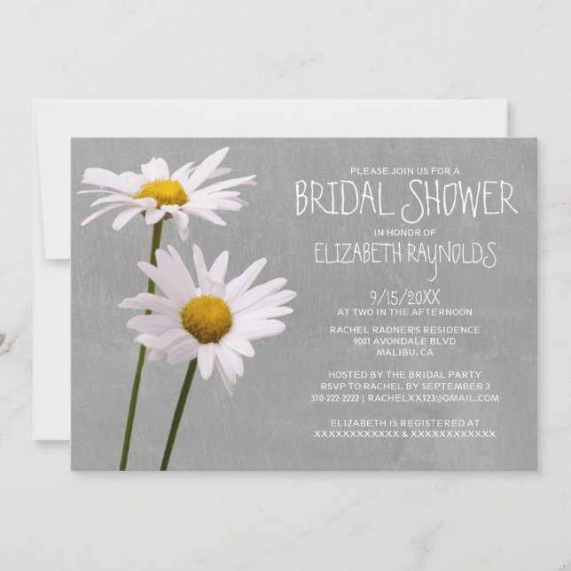 Daisy Brud Shower Inbjudningar (Framsida)