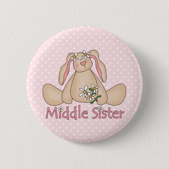Daisy Bunny Mitten syster Knapp (Framsida)