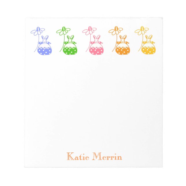 Daisy bunny note pad anteckningsblock (Framsida)