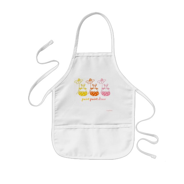 daisy bunny pastellplattor barnförkläde (Framsidan)
