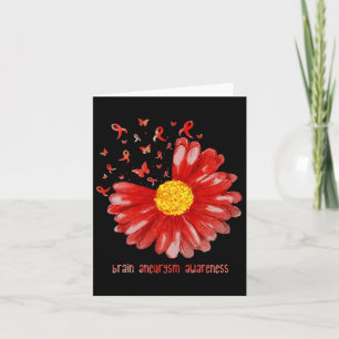Daisy Butterfly Burgundy Ribbon Brain Aneurysm Awa Kort