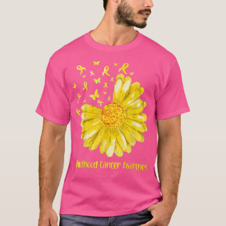 Daisy Butterfly Guld Ribbon Childnature Cancer Med T Shirt
