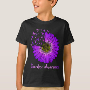 Daisy Butterfly Lila Ribbon Överdosering Medvetenh T Shirt