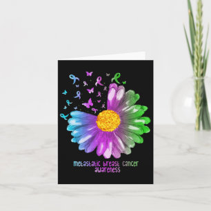 Daisy Butterfly Metastatic Breast Cancer Awareness Kort