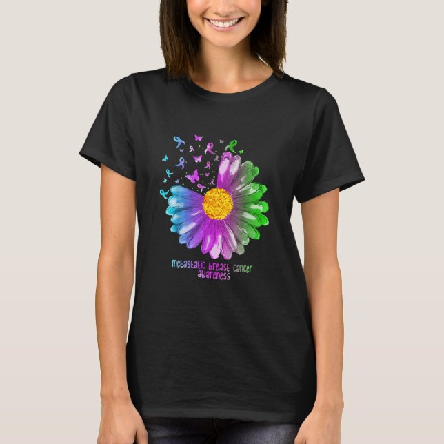 Daisy Butterfly Metastatic Breast Cancer T Shirt (Framsida)