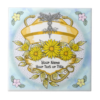 Daisy caduceus sköterska kakelplatta