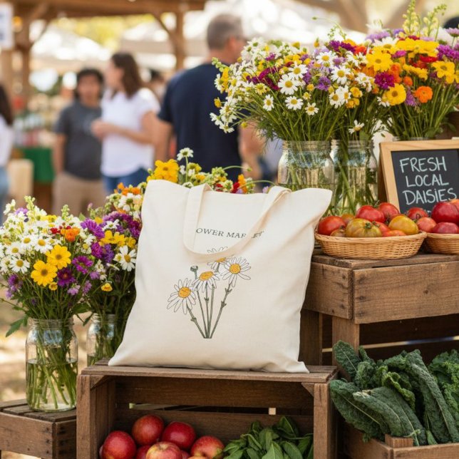 Daisy Canvas Bag, Teacher Tote Bag Tygkasse (Skapare uppladdad)