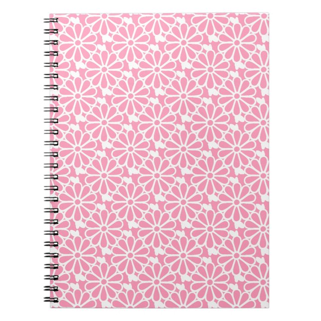 Daisy Chain - Notebook (Bright Pink) Anteckningsbok (Framsidan)