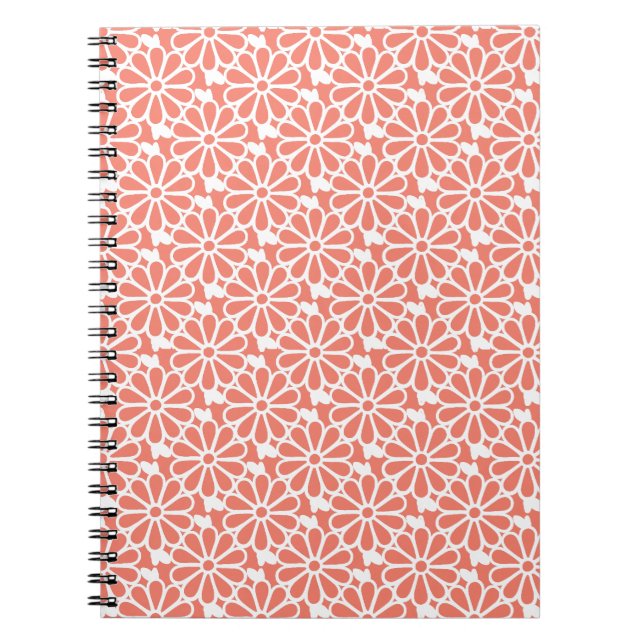 Daisy Chain - Notebook (Coral) Anteckningsbok (Framsidan)