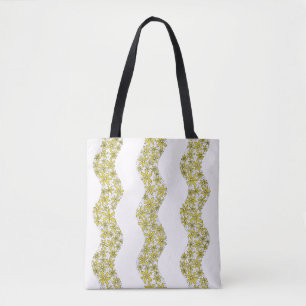 Daisy Chain Wiggly Flower Rand gult Tygkasse