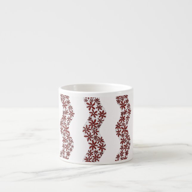 Daisy Chain Wiggly Flower Rand red Espressomugg (Framsidan)