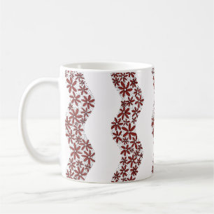 Daisy Chain Wiggly Flower Rand red Kaffemugg
