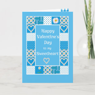 Daisy Chains Patchwork Valentine for Swehoney Helgkort