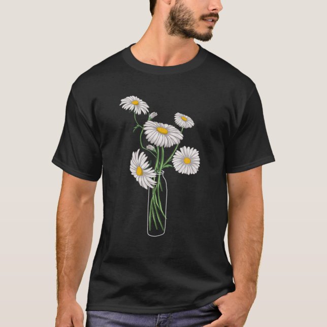 Daisy Chamomile Marguerites Bouquet Retro Daisy T Shirt (Framsida)