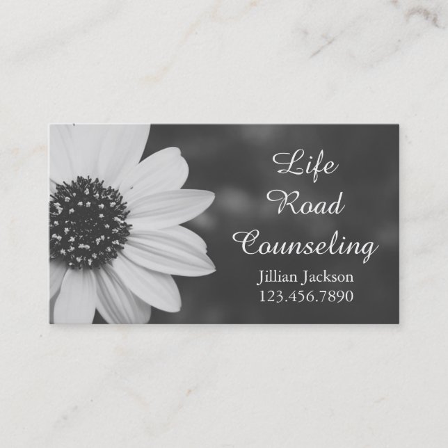 Daisy Counseling Therapist Life Coach Business Visitkort (Framsida)