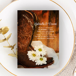 Daisy CowboyBoots Westernare Bröllop spara datum Datumet