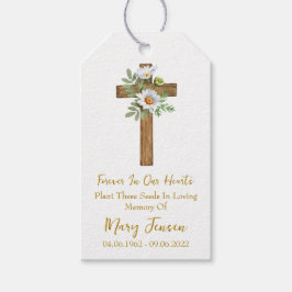Daisy Cross Memorial Funeral Seed Packet  Presentetikett