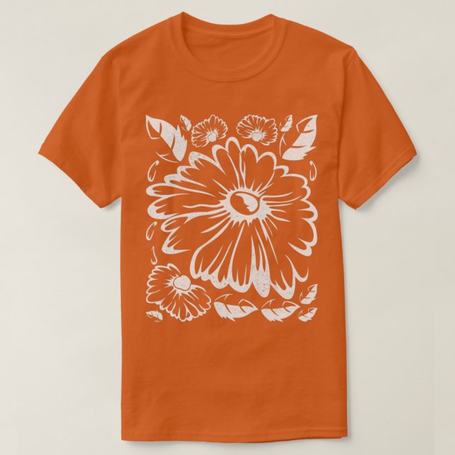 Daisy Daisy Blommigt för botaniskt naturträdgårdsb T Shirt (Design framsida)