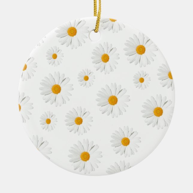 Daisy, daisy - fin blomsterdesign julgransprydnad keramik (Framsidan)