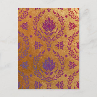 Daisy Damask, BRUSHED METALL Vykort