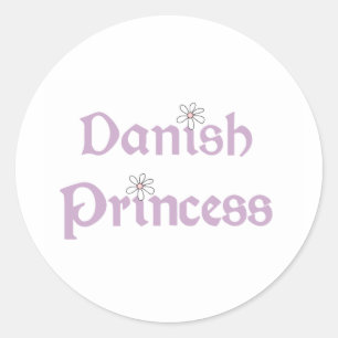 Daisy Danish Princess Runt Klistermärke