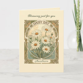 Daisy Day Whimsical Art Nouveau-stil Kort