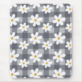 Daisy Days Mousepad - Black Gingham Musmatta