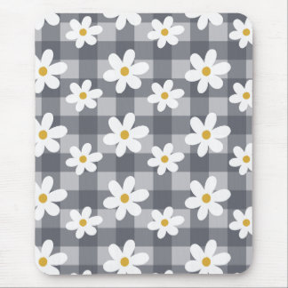 Daisy Days Mousepad - Black Gingham Musmatta