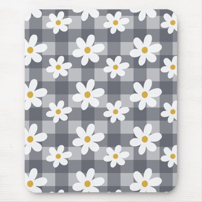 Daisy Days Mousepad - Black Gingham Musmatta (Framsidan)