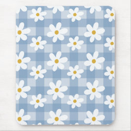 Daisy Days Mousepad - Blue Gingham Musmatta