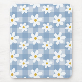 Daisy Days Mousepad - Blue Gingham Musmatta
