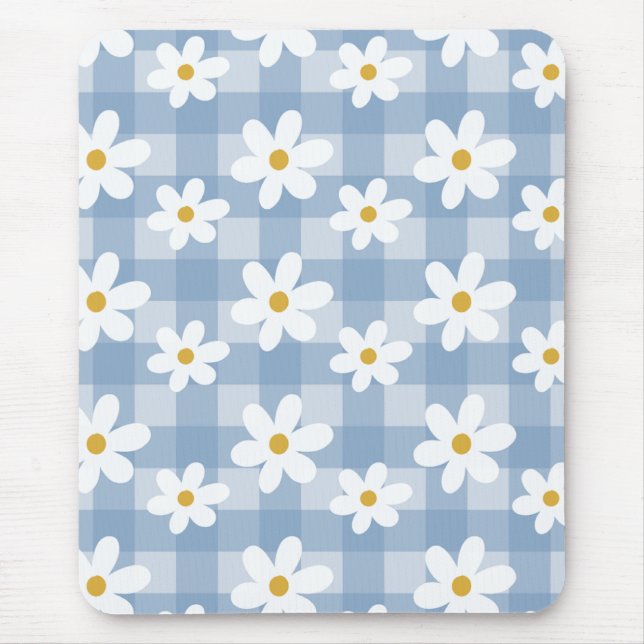 Daisy Days Mousepad - Blue Gingham Musmatta (Framsidan)