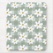 Daisy Days Mousepad - Grönt Gingham